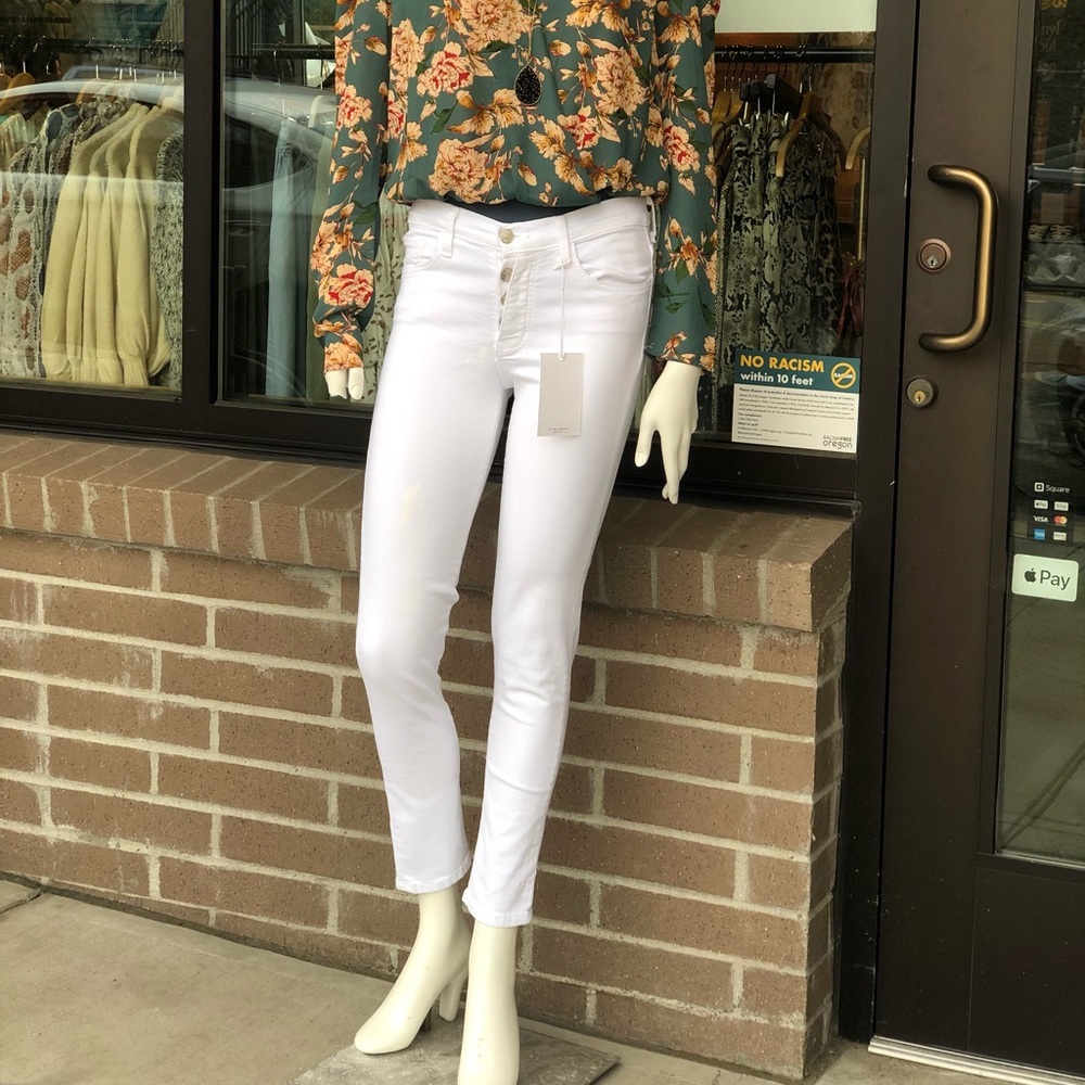 White flying monkey jeans